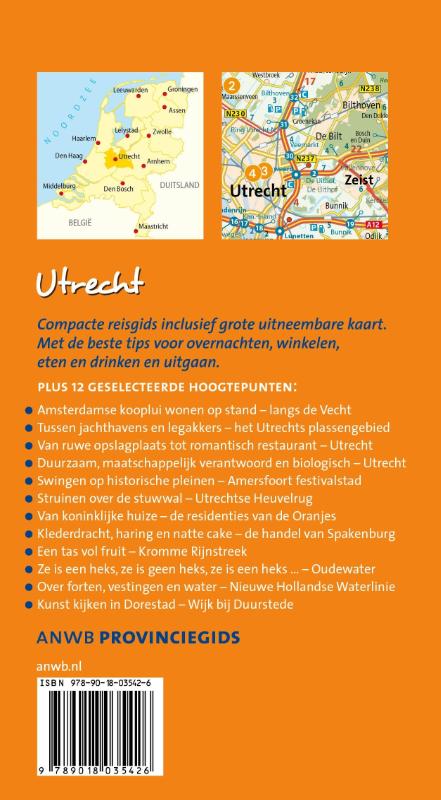 Utrecht / ANWB reisgids achterkant