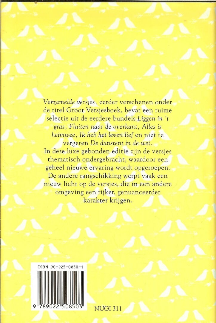 Verzamelde versjes Verzamelde versjes achterkant