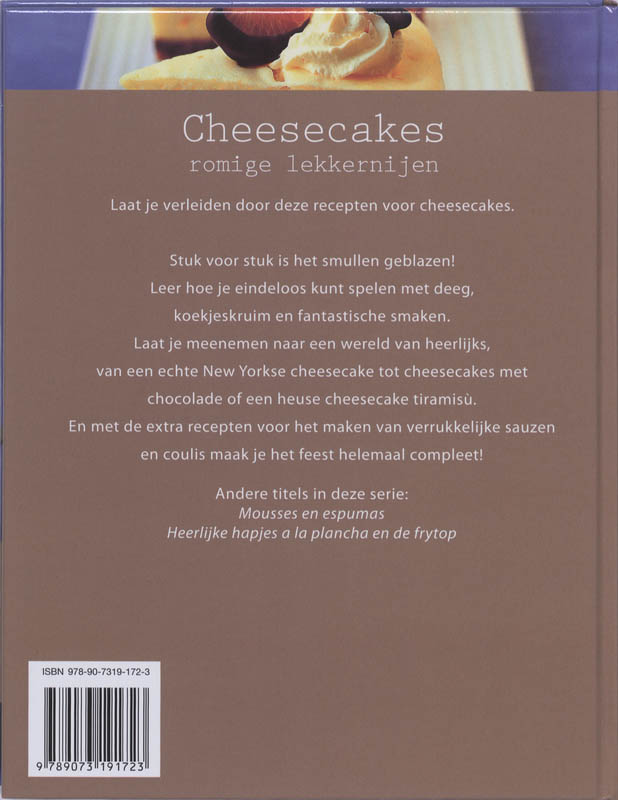 Cheesecakes, romige lekkernijen / Creatief Culinair achterkant