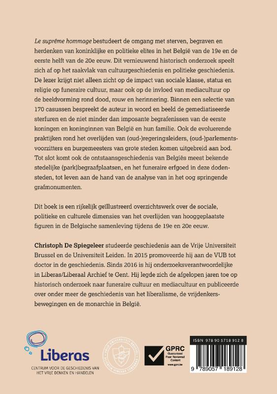 Le suprême hommage achterkant