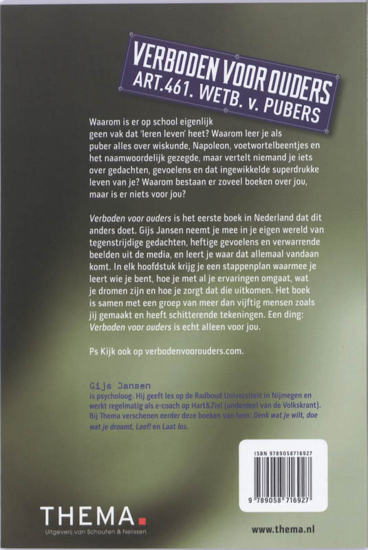 Verboden voor ouders achterkant