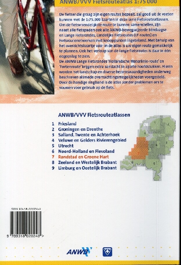 Randstad en Groene Hart / ANWB lange fietsronde achterkant