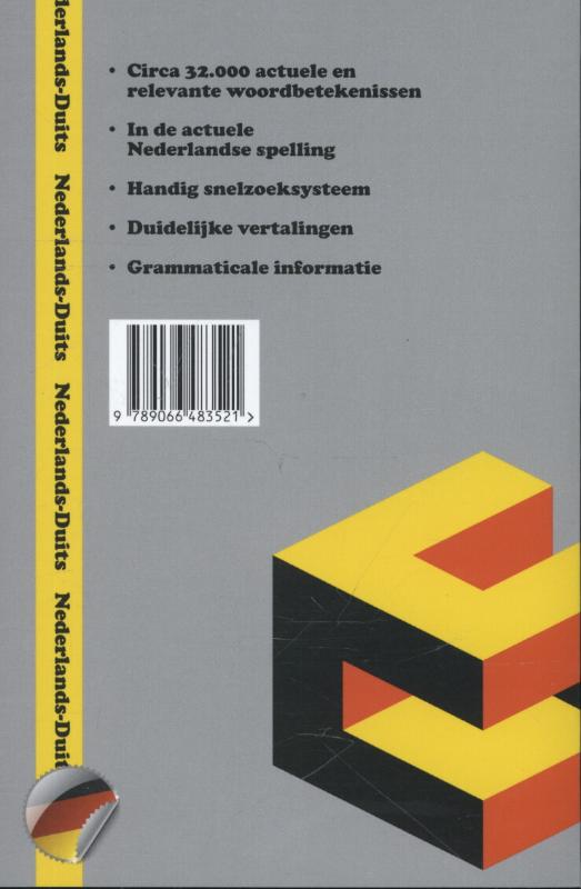 Woordenboek Nederlands-Duits achterkant