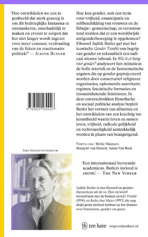 Wie is er bang voor gender? achterkant