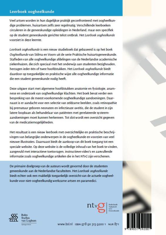 Leerboek oogheelkunde achterkant