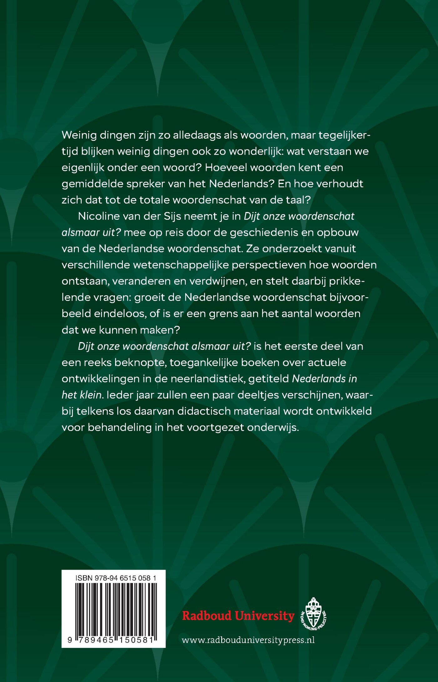 Dijt onze woordenschat alsmaar uit? / Nederlands in het klein / 1 achterkant