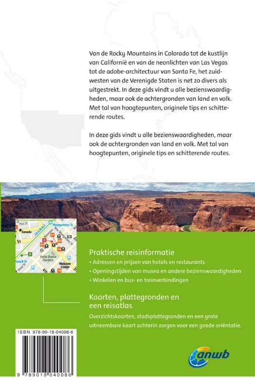 Verenigde Staten Zuidwest / ANWB Wereldreisgids Verenigde Staten Zuidwest / ANWB wereldreisgids achterkant