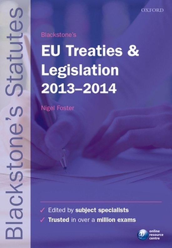Blackstone's EU Treaties and Legislation
