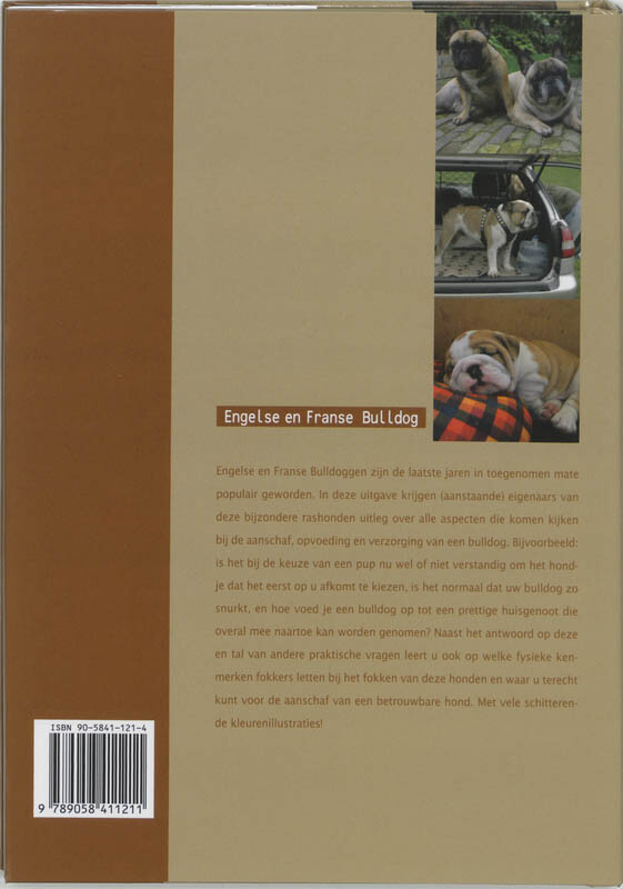 De Engelse en Franse Bulldog achterkant