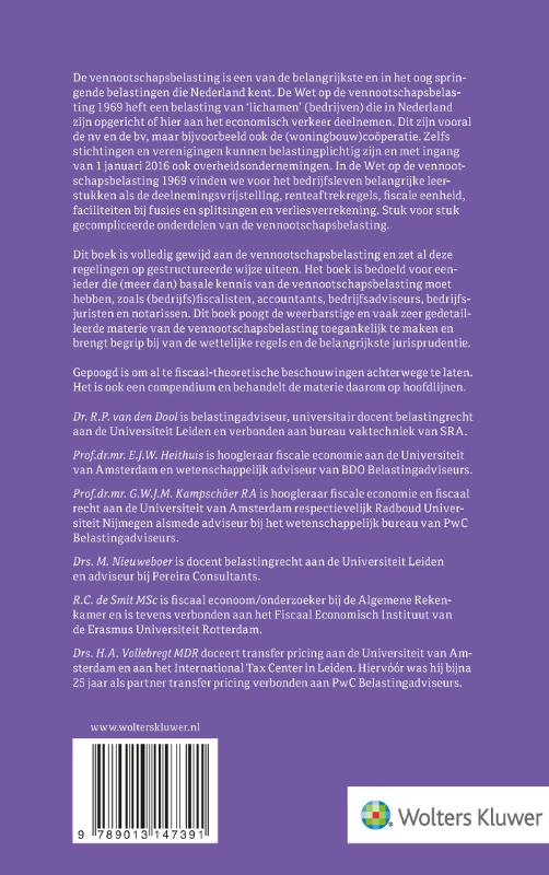 Compendium Vennootschapsbelasting achterkant