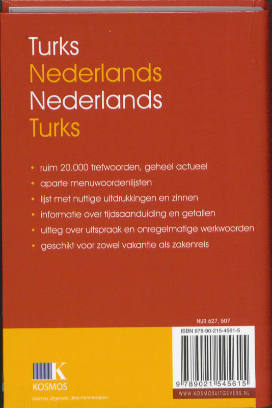 Turks - Nederlands / Nederlands Turks achterkant