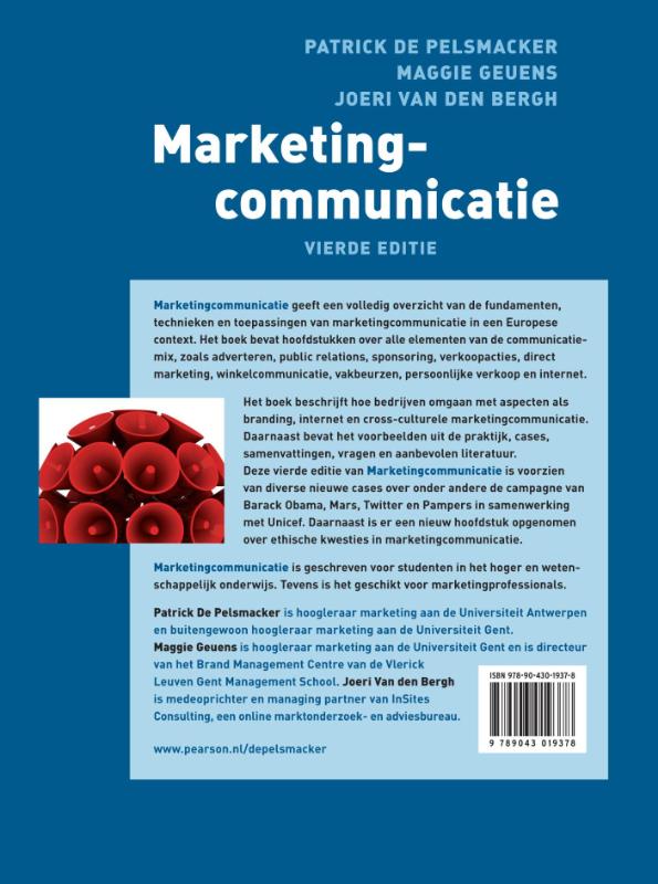 Marketingcommunicatie, 4/E achterkant