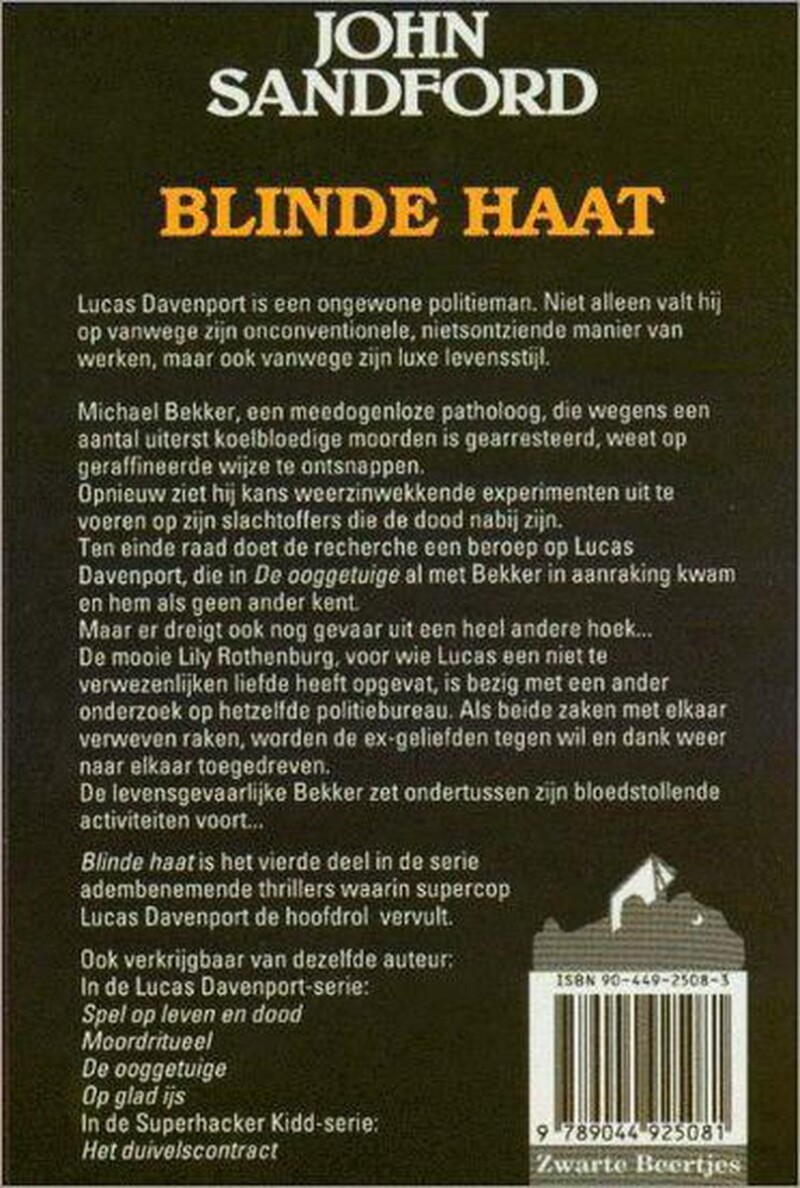 Blinde haat / Lucas Davenport / 5 achterkant