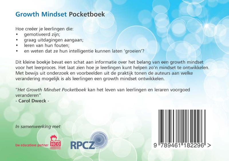 Growth mindset pocketboek achterkant