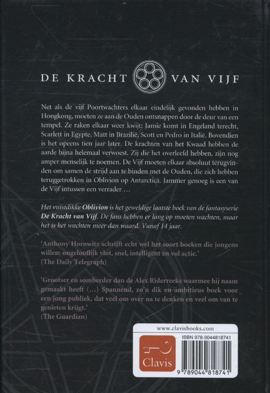 De kracht van vijf 5 -   Oblivion achterkant