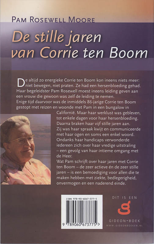 De stille jaren van Corrie ten Boom achterkant