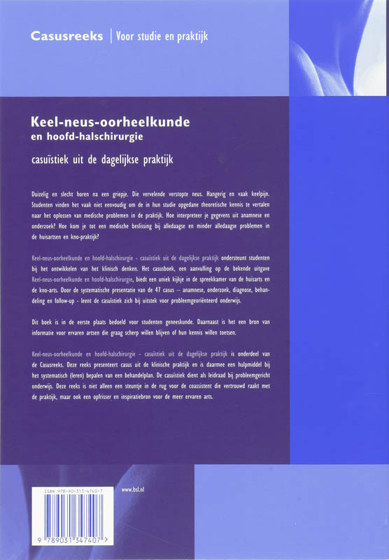 Keel-, neus- oorheelkunde en hoofd-halschirurgie / Quintessens Keel-, neus- oorheelkunde en hoofd-halschirurgie / Quintessens achterkant