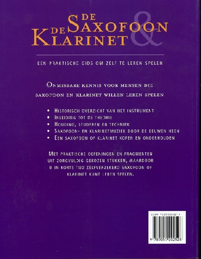 De saxofoon en de klarinet achterkant