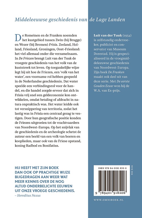 De Friezen / Middeleeuwse geschiedenis van de Lage Landen achterkant