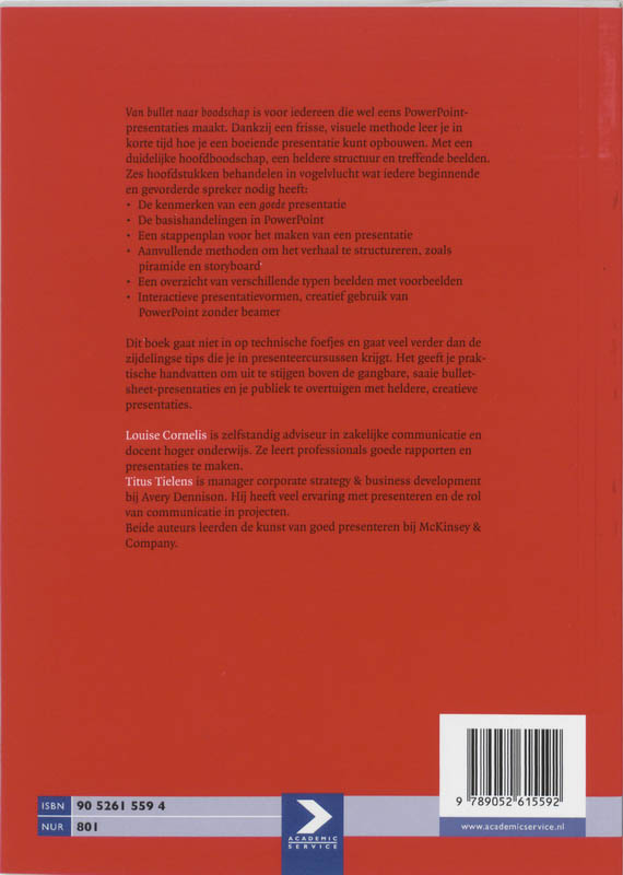 Van bullet naar boodschap Van bullet naar boodschap achterkant