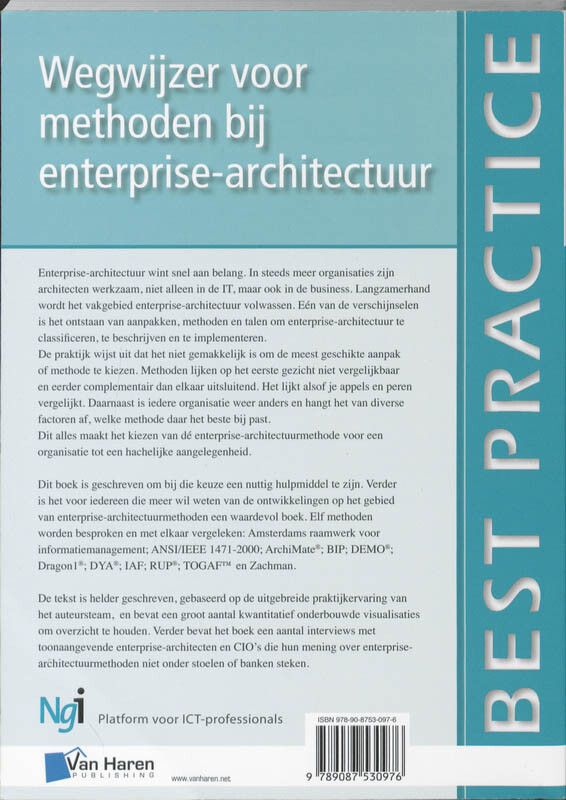 Wegwijzer voor methoden bij enterprisearchtectuur / Best practice achterkant