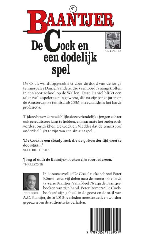 De Cock en een dodelijk spel / Baantjer / 91 De Cock en een dodelijk spel / Baantjer / 91 achterkant