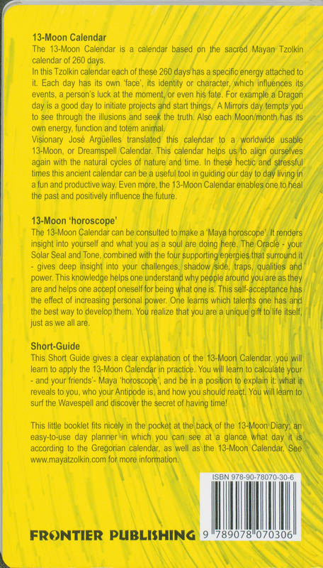 13 Moon Short Guide of Natural Time achterkant