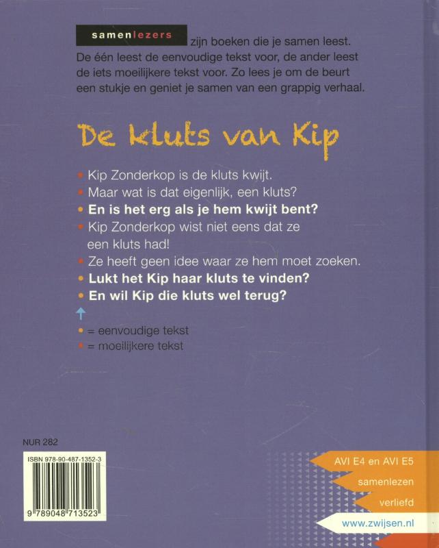 De kluts van kip / Samenlezers achterkant