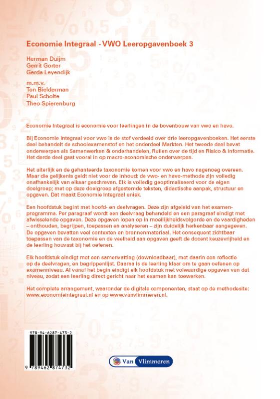 Economie Integraal 3 vwo Leeropgavenboek achterkant