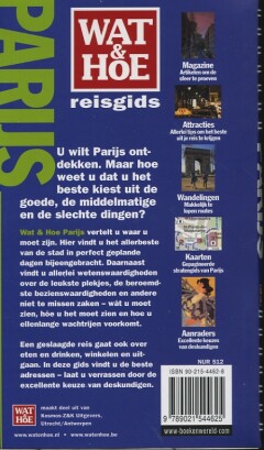 Parijs / Wat & Hoe onderweg achterkant