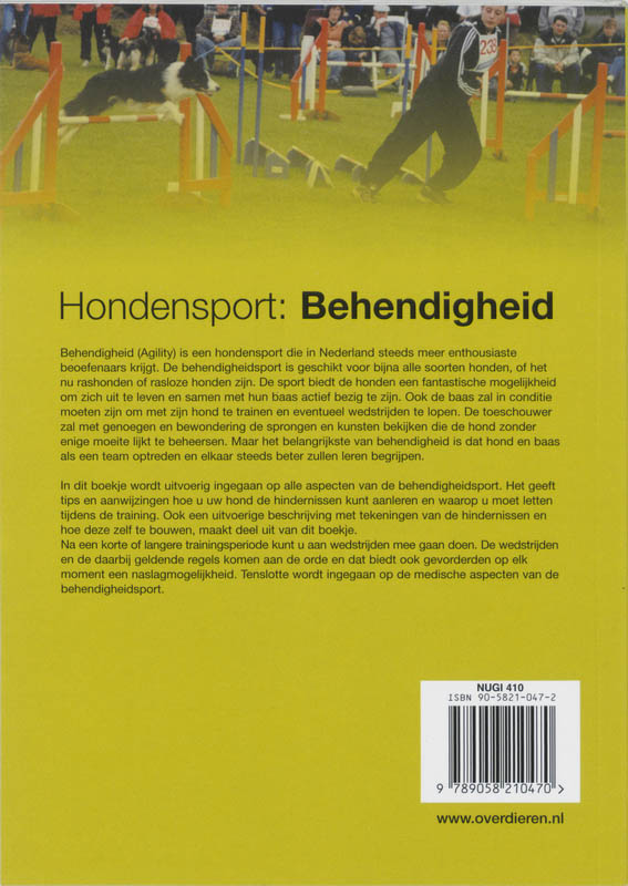 Hondensport / Behendigheid / Over Dieren achterkant