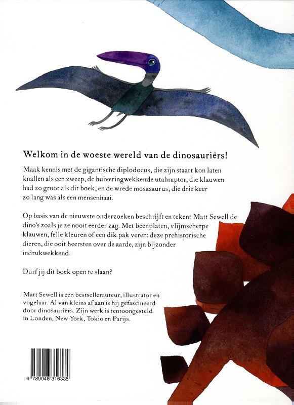 Dinosauriërs en andere prehistorische dieren achterkant