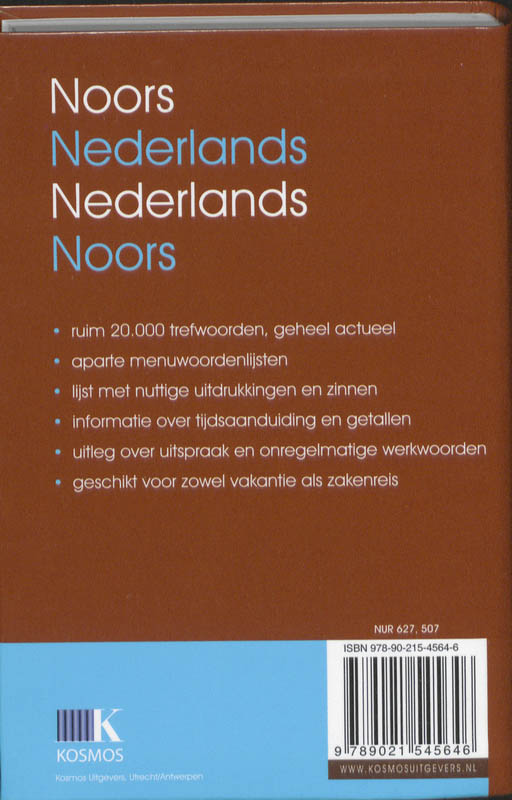 Noors - Nederlands / Nederlands - Noors achterkant