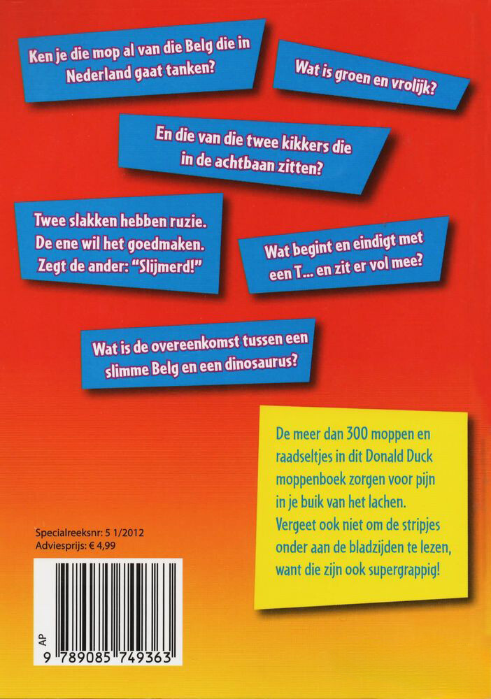 Donald Duck Moppentrommelboek 2 / Donald Duck moppentrommel / 2 achterkant