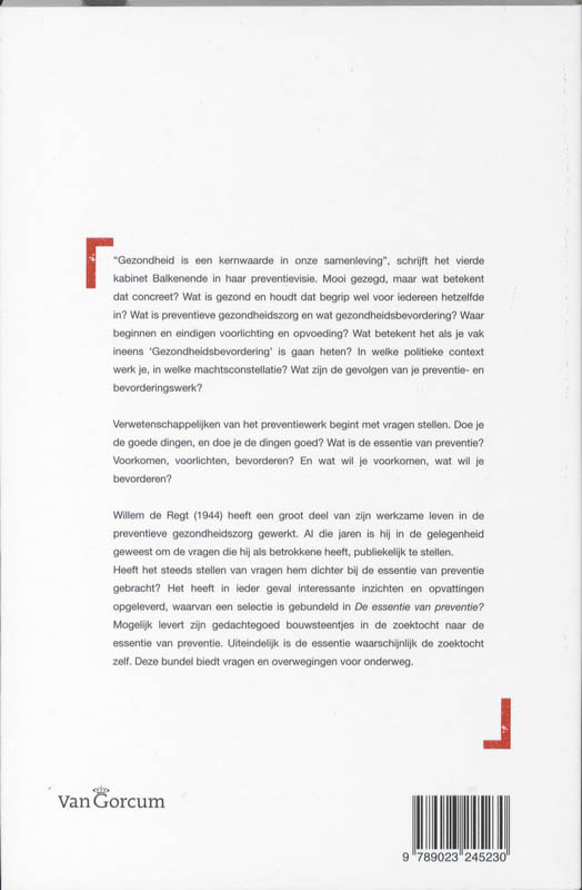 De essentie van preventie ? achterkant