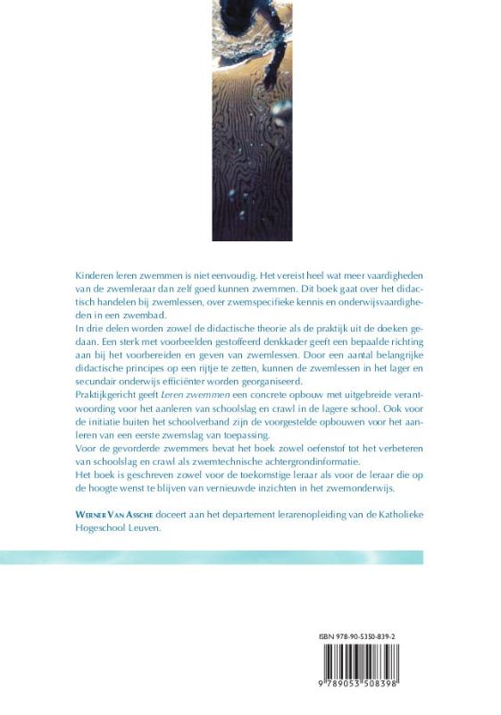 Leren zwemmen achterkant
