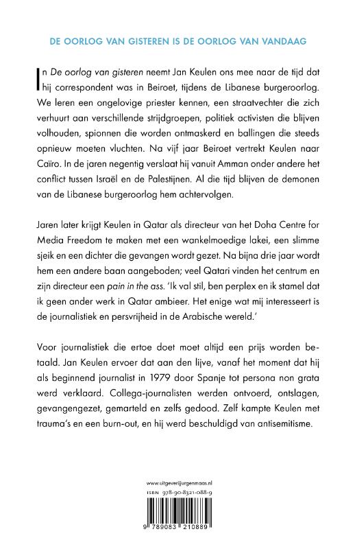 De oorlog van gisteren achterkant