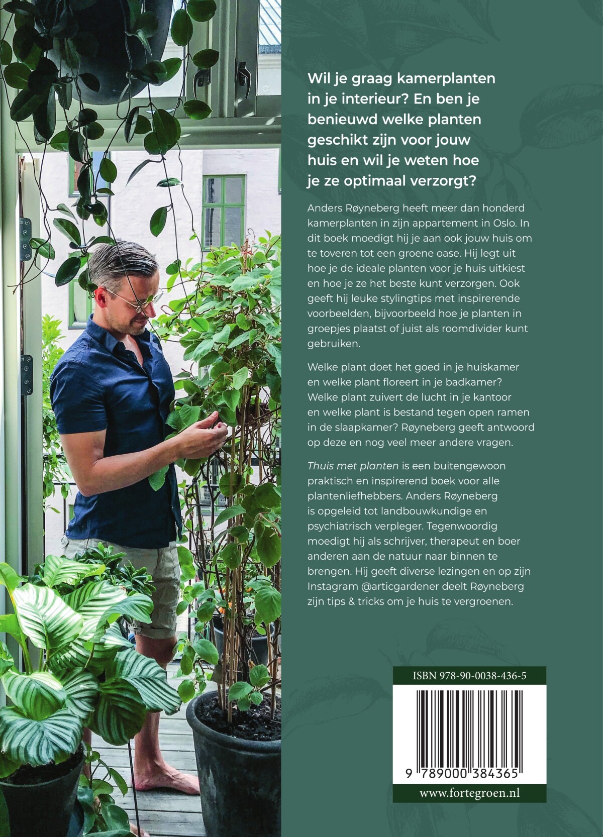Thuis met planten achterkant