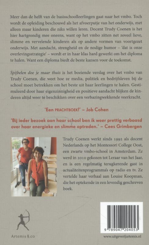 Spijbelen doe je maar thuis Spijbelen doe je maar thuis achterkant