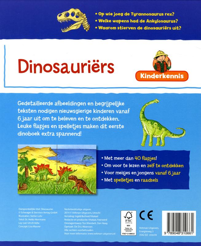 Dinosauriers / Kinderkennis achterkant