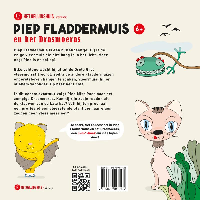 Piep Fladdermuis 1 - Piep Fladdermuis en het drasmoeras achterkant