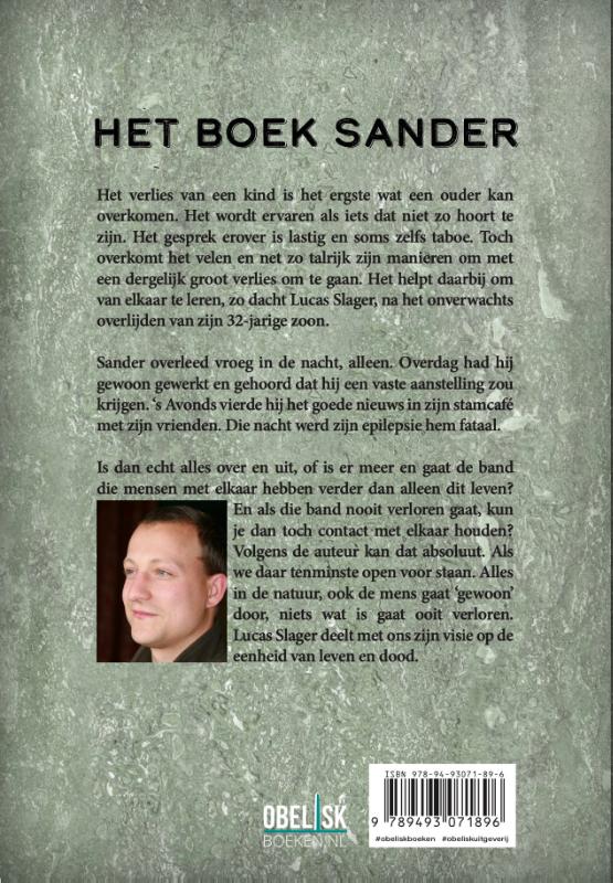 Het boek Sander achterkant