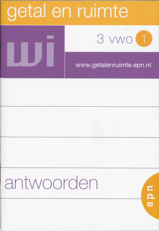 Getal en Ruimte / 3 vwo 1 / deel Antwoorden