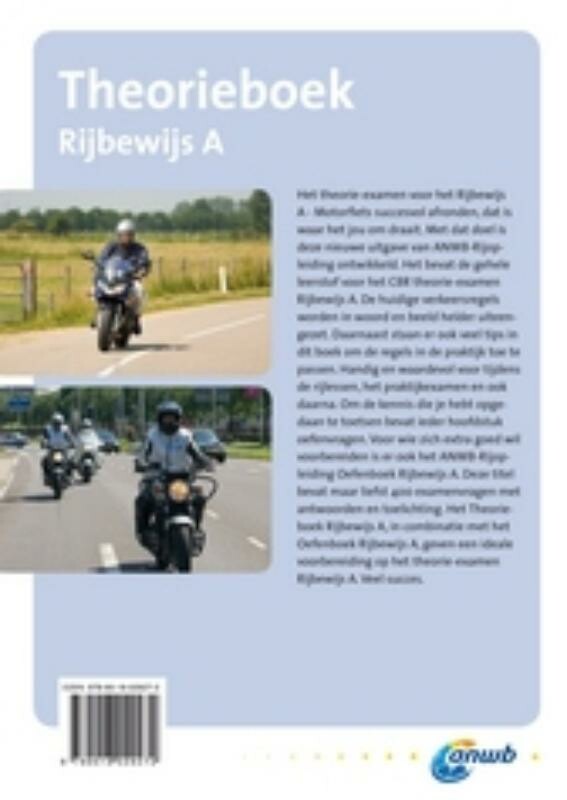 Slagen in het verkeer / theorieboek / ANWB Rijopleiding achterkant