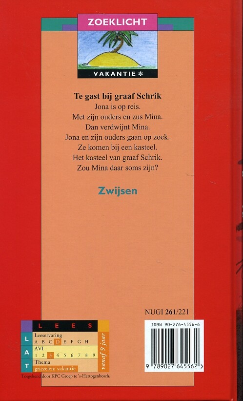 Te gast bij graaf Schrik / Zoeklicht Vakantie / * achterkant