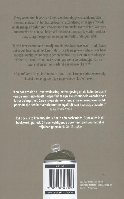Als je mij vindt achterkant