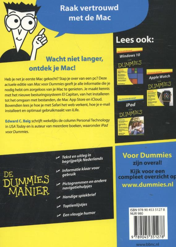 Mac voor Dummies / Voor Dummies achterkant