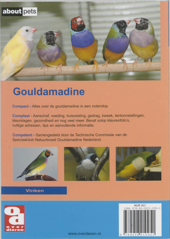 De Gouldamadine / Over Dieren / 090 achterkant