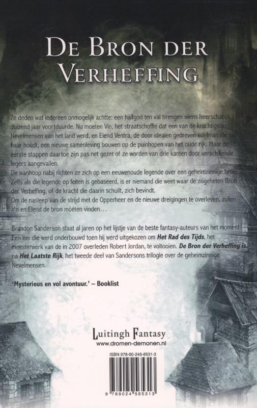 De bron der verheffing / Mistborn / 2 achterkant