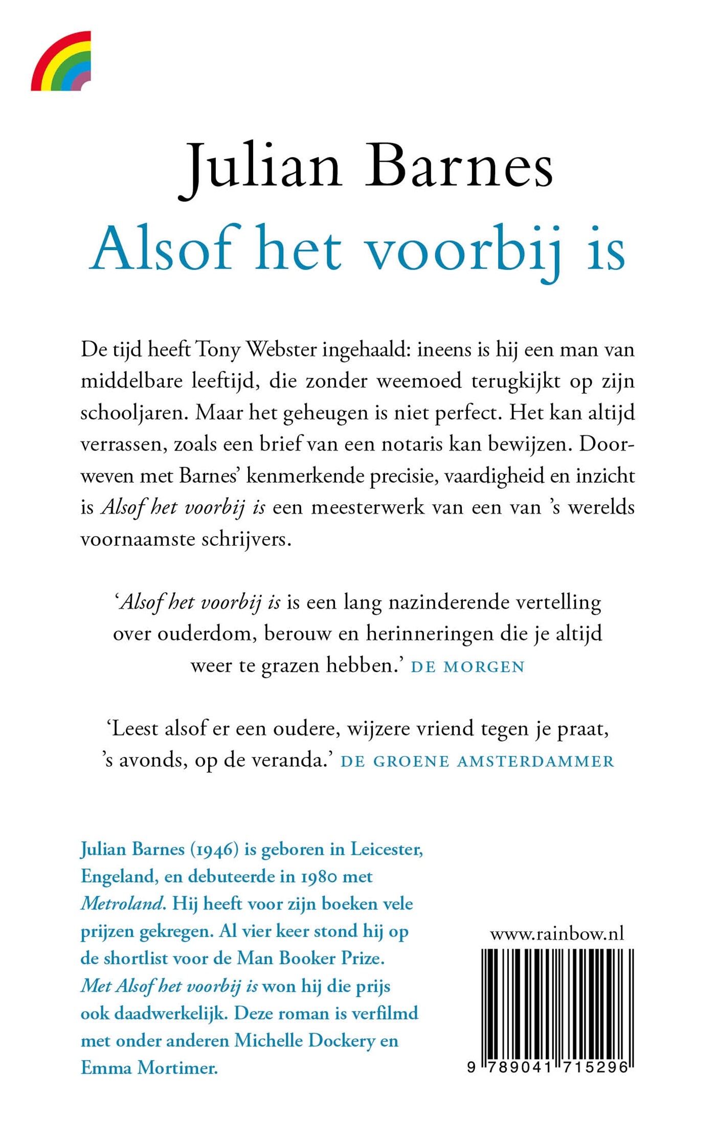 Alsof het voorbij is / Rainbow pocketboeken / 1552 achterkant